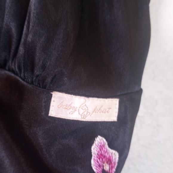 Baby Phat Vintage Y2K Black Lace Baby Doll Sweetheart Neckline Embroidered Cami - Picture 4 of 8